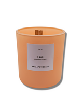 Load image into Gallery viewer, 1989 candle Inspired by the Orange Groves in California with mild notes of sweet nectarine and peach. This bohemian inspired scent is light and fruity and our best seller in Springtime due to its fresh clean citrus notes. Hand poured luxury candle. Vrai Apothecary Diptyque Boy Smells Brooklyn Candle Byredo Sephora Nordstrom Sale
