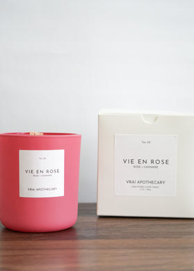 Premium Candle 12oz - Vie en Rose - Vrai Apothecary